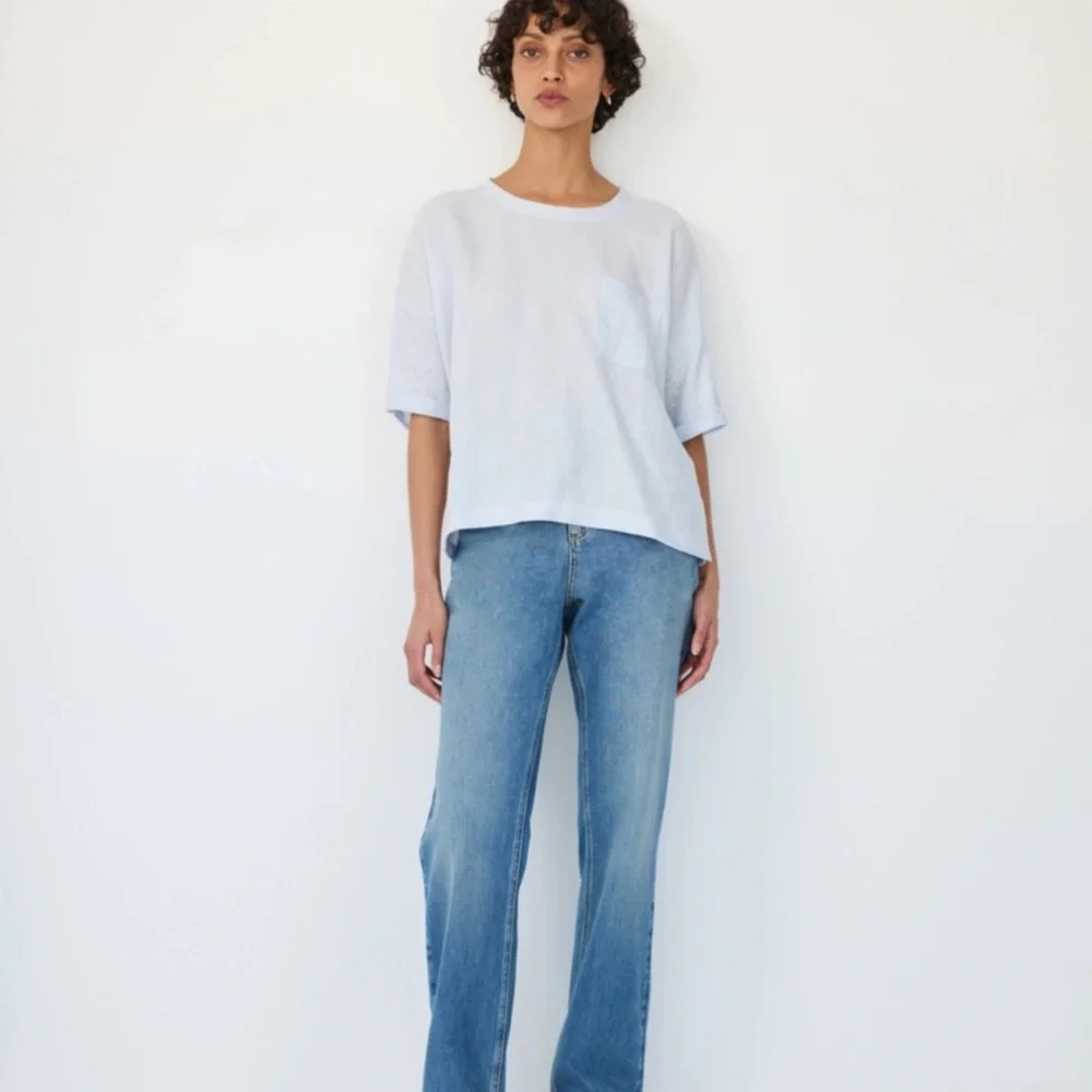 The White Company Light Blue Linen Tee - Picture 2 of 5